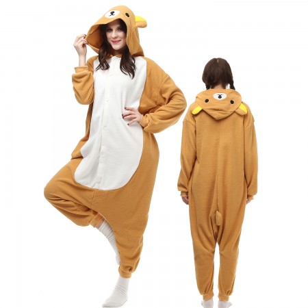 Rilakkuma Costume Onesie Pajamas Adult Animal Onesie for Women & Men