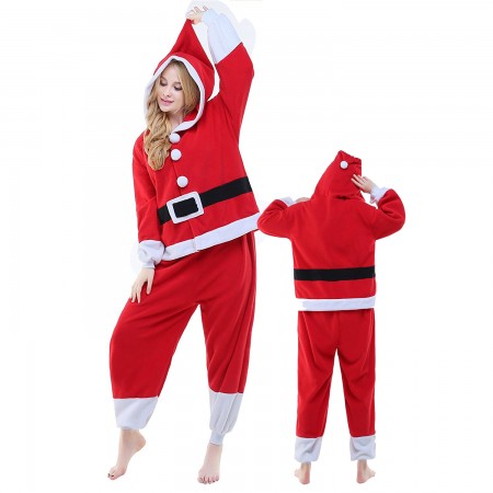 Santa Claus Costume Onesie Pajamas Adult Animal Onesie for Women & Men