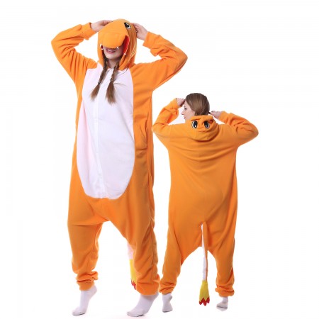 Charmander Costume Onesie Pajamas Adult Animal Costumes for Women & Men