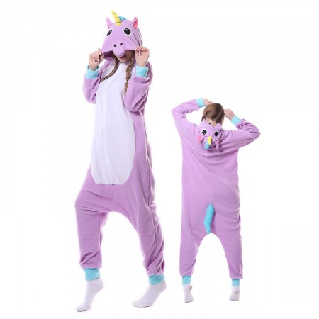 New Purple Unicorn Costume Onesie Pajamas Adult Animal Costumes for Women & Men
