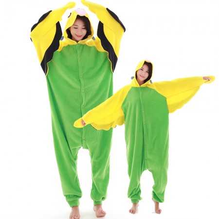 Yellow Macaw Parrot Costume Onesie Pajamas Adult Animal Costumes for Women & Men