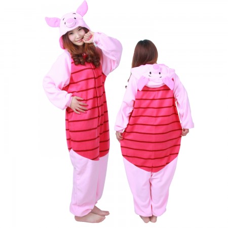 Winnie The Pooh Piglet Costume Onesie Pajamas Adult Animal Costumes for Women & Men