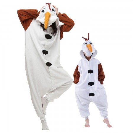 Olaf Snowman Onesie Costumes for Kids & Adults