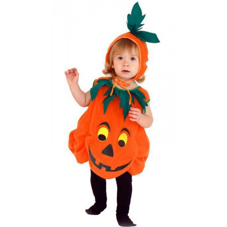 Toddler Halloween Pumpkin Costume Baby Sleeveless Vest Tops with Hat