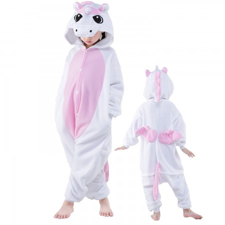 Kids Pink Pegasus Costume Onesie Pajama Animal Outfit for Boys & Girls