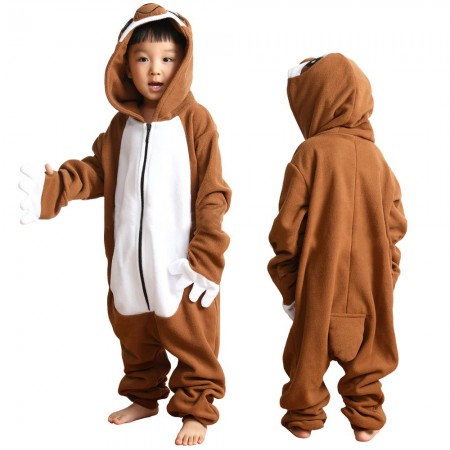 Kids Sloth Onesie Costume Halloween Outfit for Girls & Boys Unisex Style Zip Up