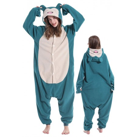 Snorlax Costume Onesie Halloween Outfit Party Wear Pajamas
