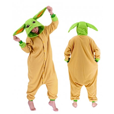 Yoda Costume Onesie Halloween Outfit Party Wear Pajamas