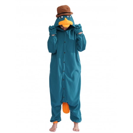 Green Platypus Onesie Costume Halloween Outfit for Adult & Teens