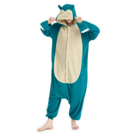 Pokemon Snorlax Onesie Costume Halloween Outfit for Adult & Teens