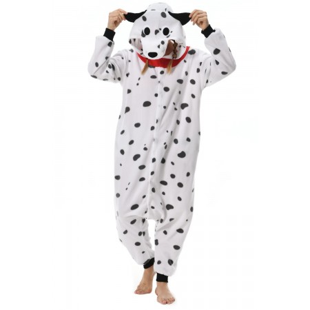 Dalmatian Onesie Costume Halloween Outfit for Adult & Teens