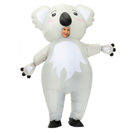 Adult Inflatable Koala Costume Halloween Funny Blow Up Outfit 