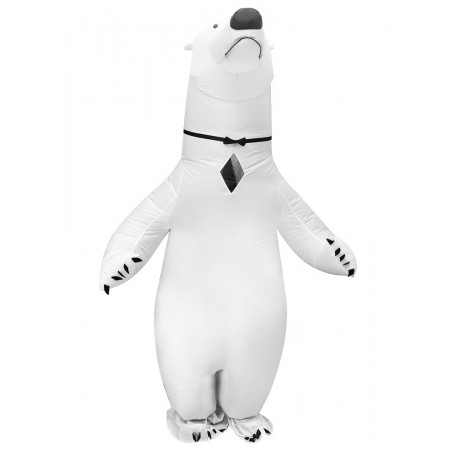 Adult Inflatable Polar Bear Costume Halloween Blow Up Fancy Dress Outfit