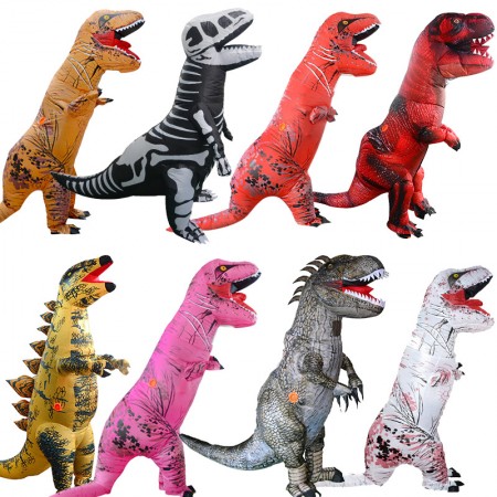 Blow Up Dinosaur Costumes Halloween Group T rex Suit for Adults & Kids