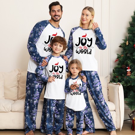 Family Christmas Pajamas Matching Sets Letter Pattern Long Sleeve Pjs