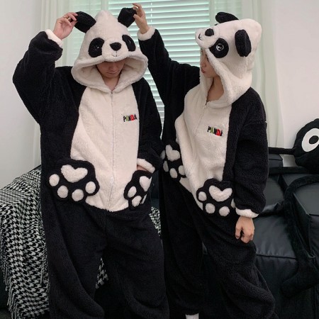 Couple Kigurumis Panda Sleepwear Thicken Pyjamas