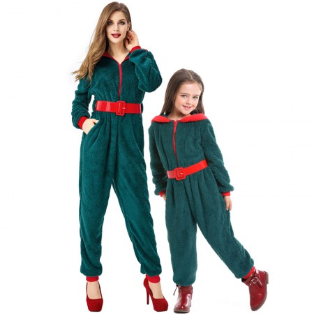 Family Christmas Pajamas Xmas Tree Cosplay Custome Onesies